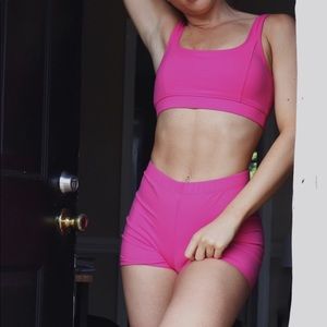 Saski collection sports bra & biker short set